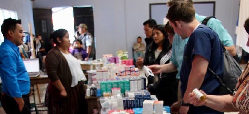 mobile pharmacy set up at Vida School